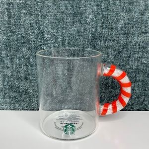 Starbucks Glitter Candy Cane Handle Mug